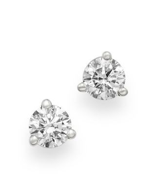 Bloomingdale's Fine Collection Certified Diamond Stud Earrings in 18K White Gold, 0.33 tcw