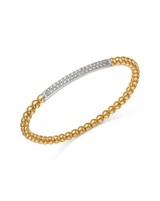 Bloomingdale's Fine Collection Diamond Stretch Beaded Bracelet in 14K Yellow Gold, 0.5 tcw