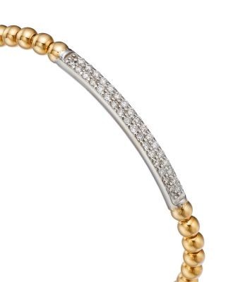 Bloomingdale's Fine Collection Diamond Stretch Beaded Bracelet in 14K Yellow Gold, 0.5 tcw