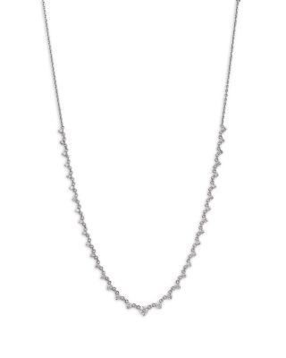 Bloomingdale's Fine Collection Diamond Prong Necklace in 14K White Gold, 2.25 tcw