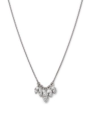 Bloomingdale's Fine Collection Diamond Pendant Necklace in 14K White Gold, 1.0 tcw