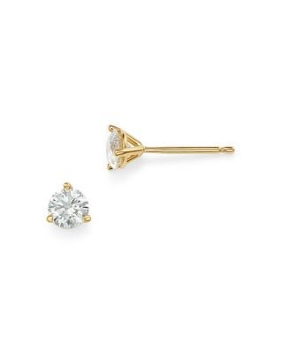 Bloomingdale's Fine Collection Certified Diamond Stud Earrings in 18K Yellow Gold Martini Setting, 0.50 tcw