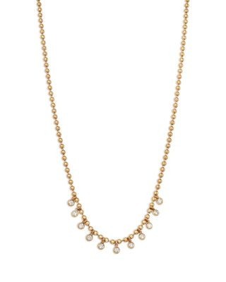 Bloomingdale's Fine Collection Diamond Bezel Step Drop Necklace in 14K Yellow Gold, 1.20 tcw
