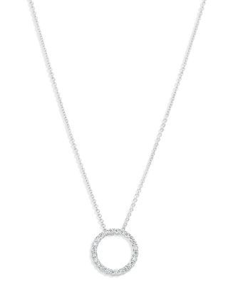 Bloomingdale's Fine Collection Diamond Circle Pendant Necklace in 14K White Gold, 0.30 tcw