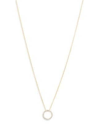 Bloomingdale's Fine Collection Diamond Circle Pendant Necklace in 14K Yellow Gold, 0.30 tcw