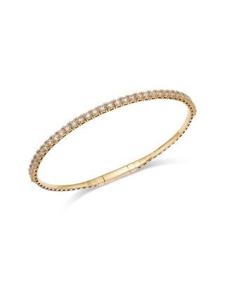 Bloomingdale's Fine Collection Diamond Flexible Bangle Bracelet in 14K Yellow Gold, 1.75 tcw