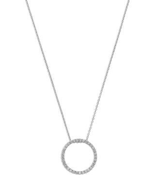 Bloomingdale's Fine Collection Diamond Circle Pendant Necklace in 14K Gold, 0.50 tcw