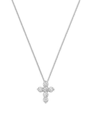 Bloomingdale's Fine Collection Diamond Cross Pendant Necklace in 14K Gold, 1.0 tcw