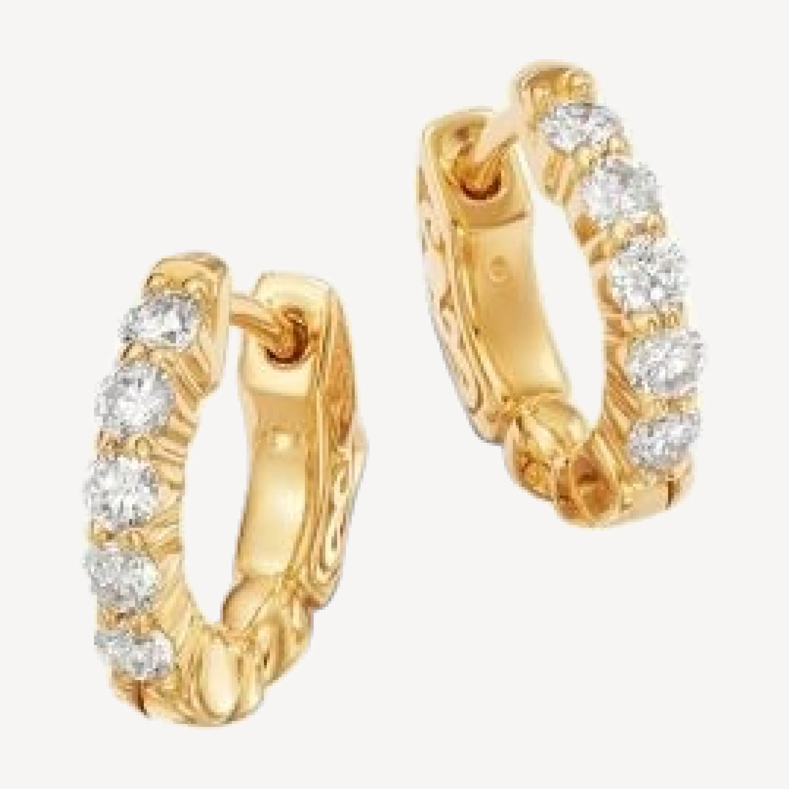 Bloomingdale's Fine Collection Diamond Huggie Hoop Earrings in 14K Yellow Gold, 0.50 tcw