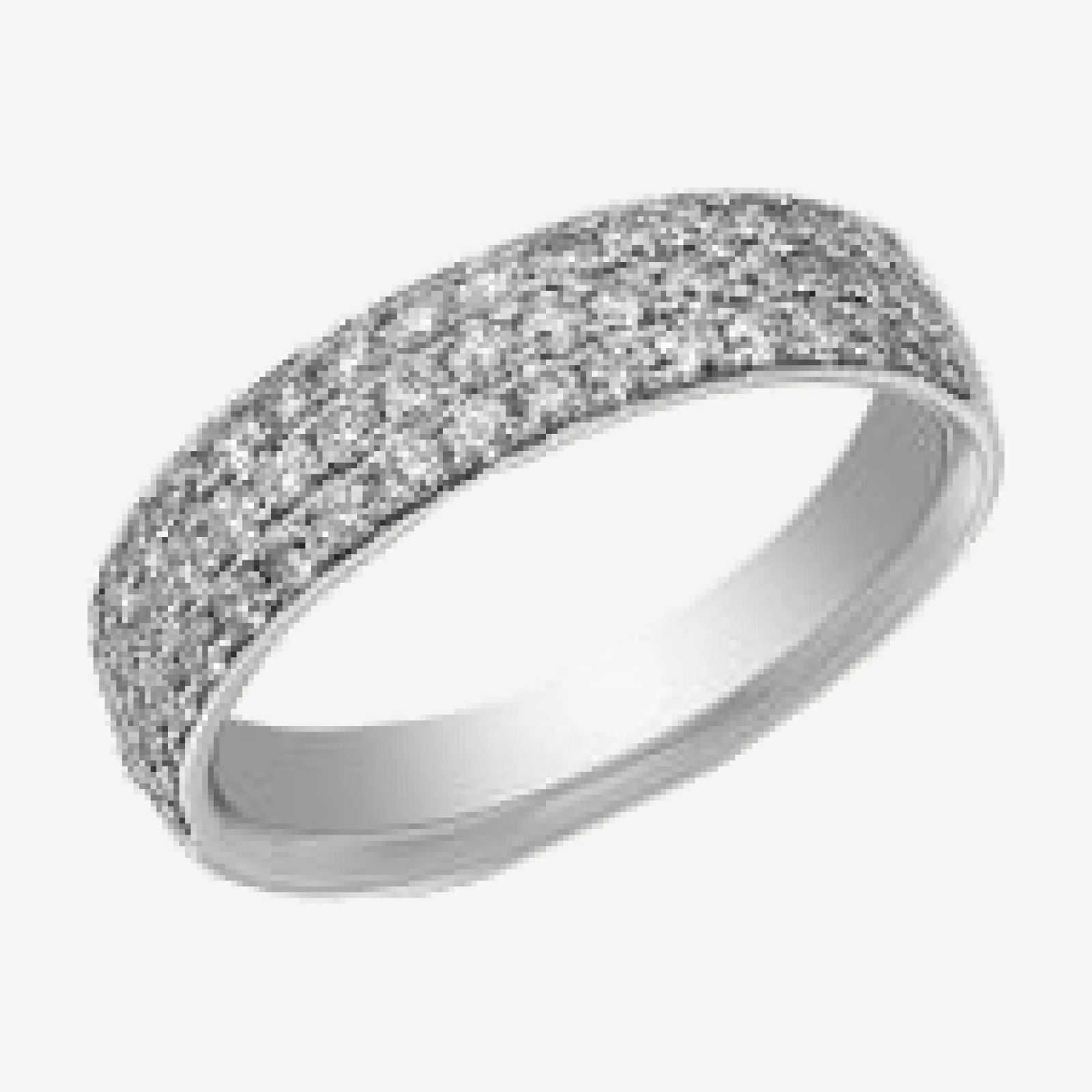 Bloomingdale's Fine Collection Diamond Pave Three Row Band in 14K White Gold, 1.0 tcw