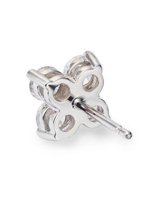 Bloomingdale's Fine Collection Diamond Clover Stud Earrings in 14K White Gold, 1.50 tcw
