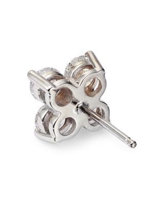Bloomingdale's Fine Collection Diamond Clover Stud Earrings in 14K White Gold, 2.0 tcw