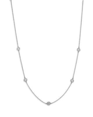 Bloomingdale's Fine Collection Diamond Bezel Station Necklace in 14K Gold, 0.75 tcw