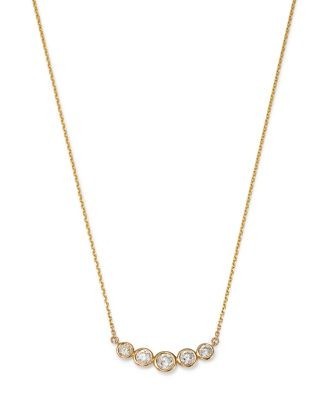 Bloomingdale's Fine Collection Diamond Bezel Curved Bar Necklace in 14K Yellow Gold, 0.80 tcw