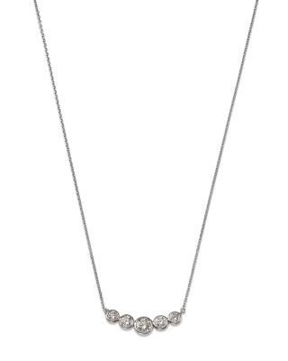 Bloomingdale's Fine Collection Diamond Curved Bar Necklace in 14K White Gold, 1.25 ct. t. w