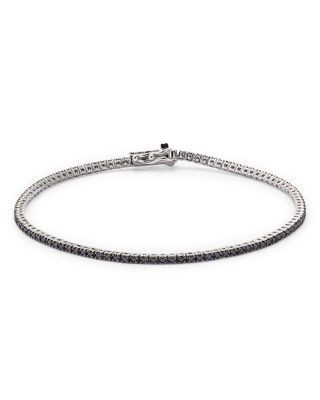 Bloomingdale's Fine Collection Black Diamond Tennis Bracelet in 14K White Gold, 1.20 tcw
