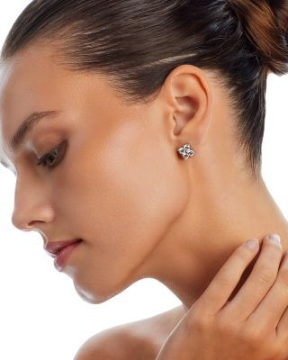 Bloomingdale's Fine Collection Diamond Clover Stud Earrings in 14K White Gold, 2.50 tcw