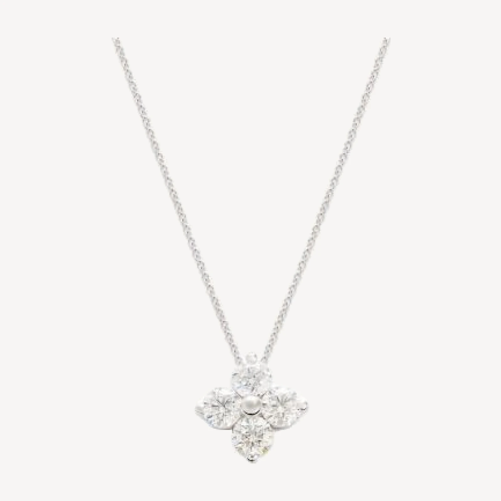 Bloomingdale's Fine Collection Diamond Flower Pendant Necklace in 14K White Gold, 2.0 tcw