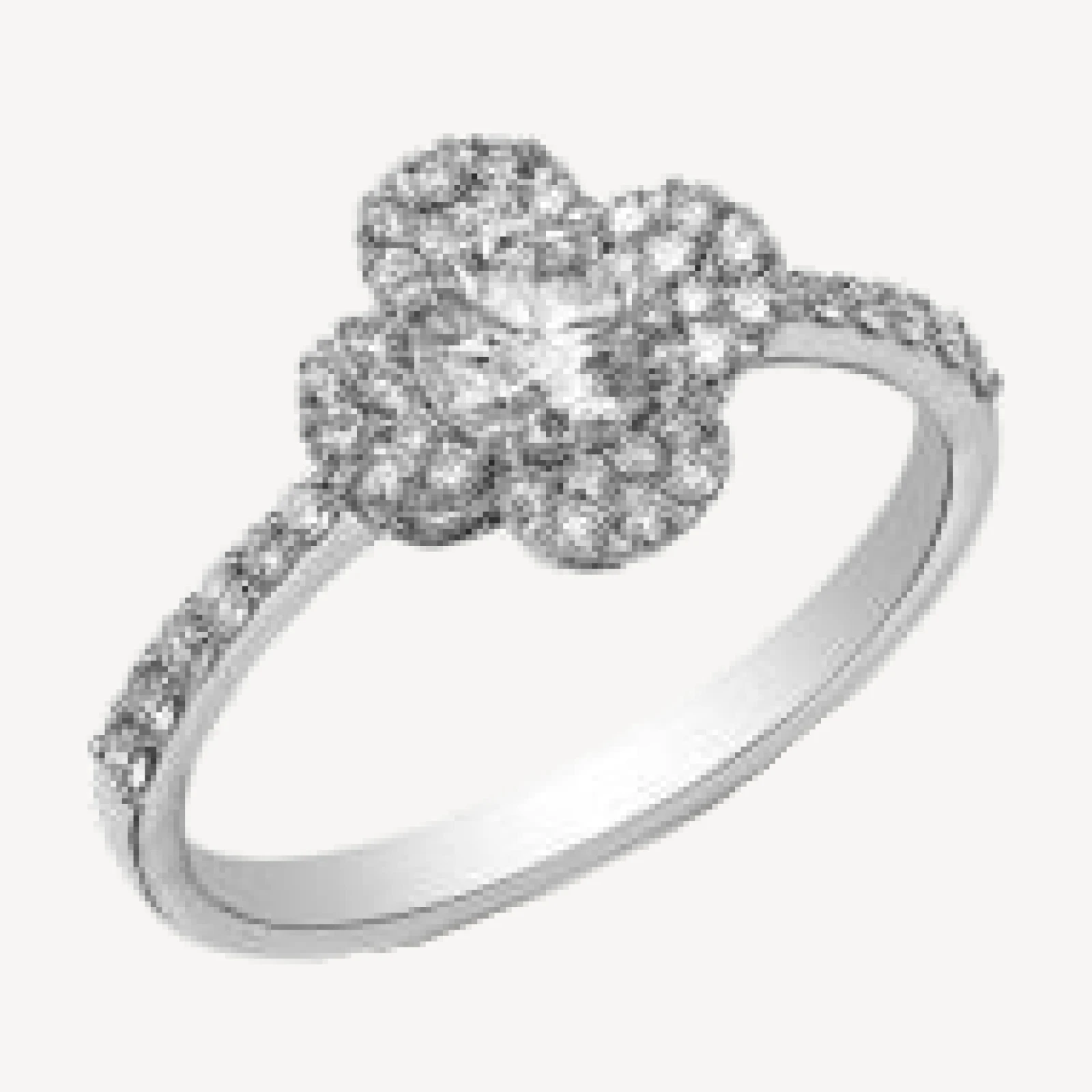 Bloomingdale's Fine Collection Diamond Clover Ring in 14K White Gold, 0.84 tcw