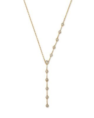 Bloomingdale's Fine Collection Diamond Bezel Lariat Necklace in 14K Yellow Gold, 0.25 tcw