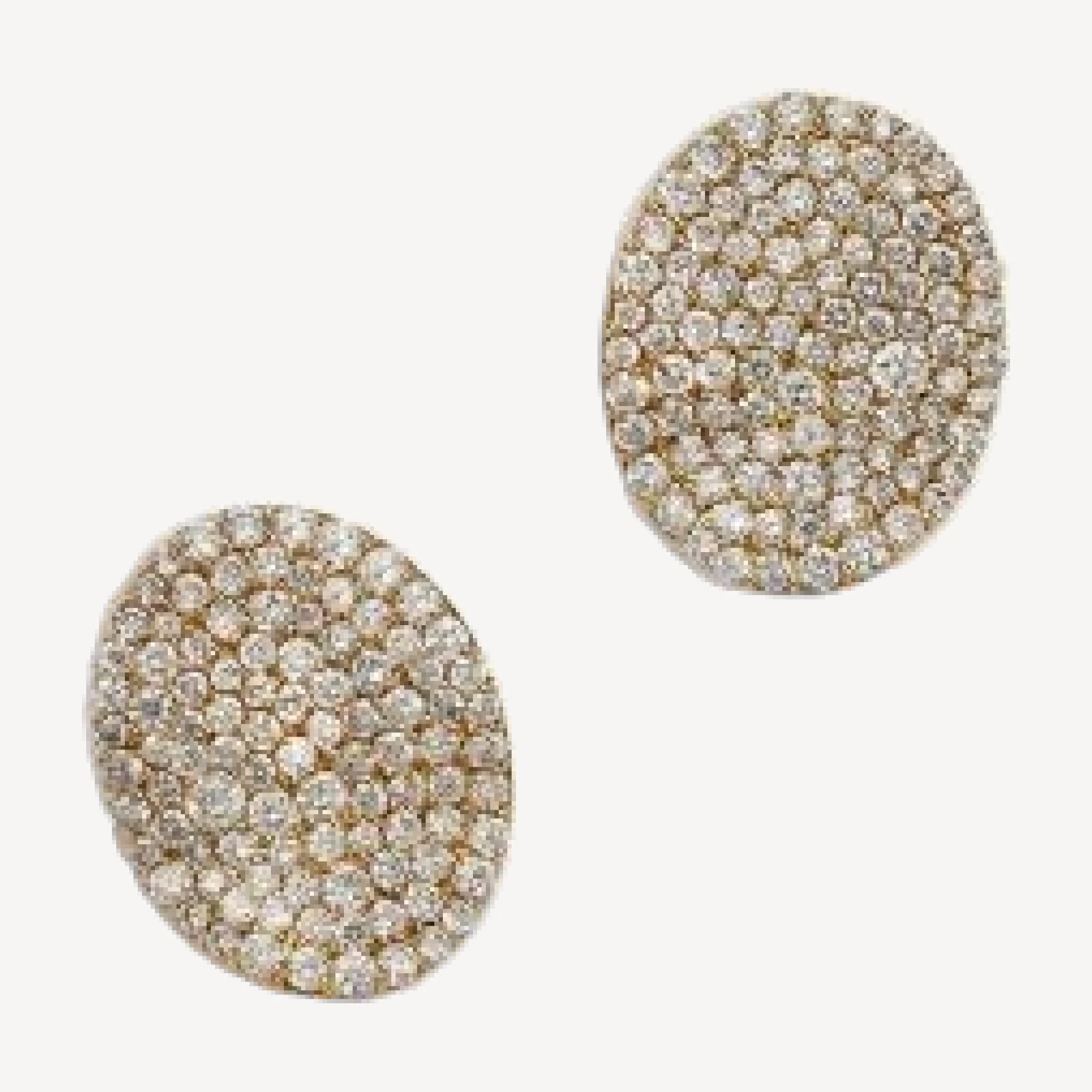 Bloomingdale's Fine Collection Pave Diamond Disc Stud Earrings in 14K Yellow Gold, 1.0 tcw