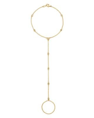 Bloomingdale's Fine Collection Diamond Finger Chain Bracelet in 14K Yellow Gold, 0.4 tcw