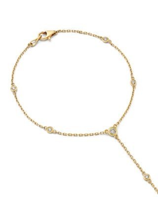 Bloomingdale's Fine Collection Diamond Finger Chain Bracelet in 14K Yellow Gold, 0.4 tcw