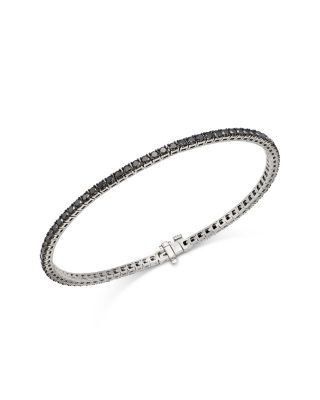 Bloomingdale's Fine Collection Unisex Black Diamond Bracelet in 14K White Gold, 4.8 tcw