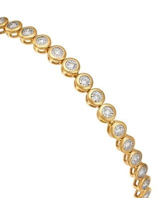 Bloomingdale's Fine Collection Diamond Bezel Tennis Bracelet in 14K Yellow Gold, 1.05 tcw