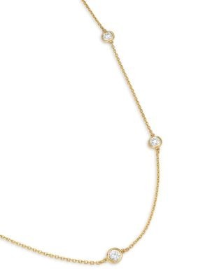 Bloomingdale's Fine Collection Diamond Bezel Station Necklace in 14K Gold, 0.75 tcw