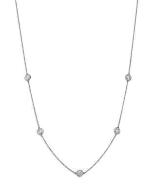 Bloomingdale's Fine Collection Diamond Bezel Station Necklace in 14K Gold, 1.0 tcw