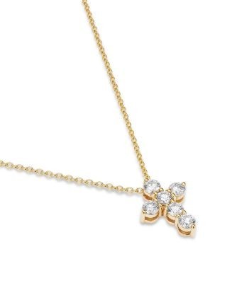 Bloomingdale's Fine Collection Diamond Cross Pendant Necklace in 14K Gold, 0.5 tcw