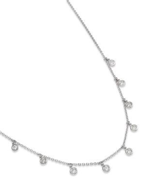 Bloomingdale's Fine Collection Diamond Station Droplet Collar Necklace in 14K Gold, 0.55 tcw
