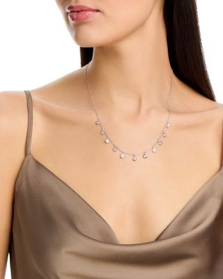 Bloomingdale's Fine Collection Diamond Station Droplet Collar Necklace in 14K Gold, 2.25 tcw