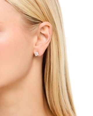 Bloomingdale's Fine Collection Diamond Clover Stud Earrings in 14K Yellow Gold, 1.0 tcw