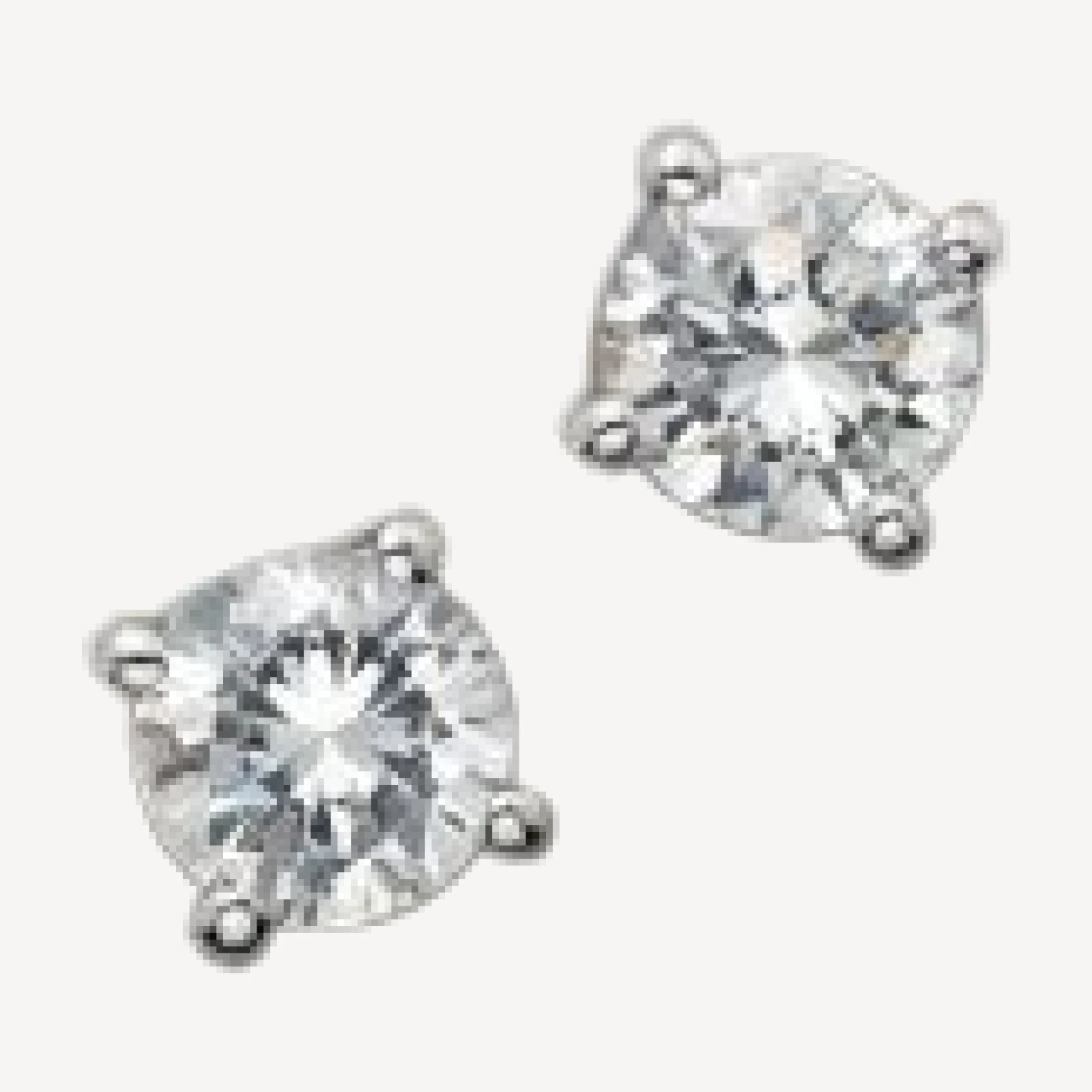 Certified Diamond Stud Earrings in 14 Kt. White Gold, 2.0 tcw
