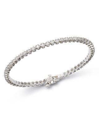 Certified Diamond Tennis Bracelet in 14K White Gold, 2.50 tcw