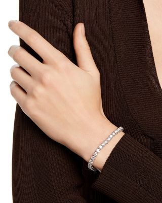 Certified Diamond Tennis Bracelet in 14K White Gold, 8.0 tcw