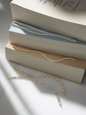 Bloomingdale's Fine Collection Diamond Paperclip Bracelet in 14K White & Yellow Gold, 1.0 tcw