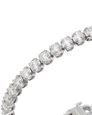 Certified Diamond Tennis Bracelet in 14K White Gold, 8.0 tcw
