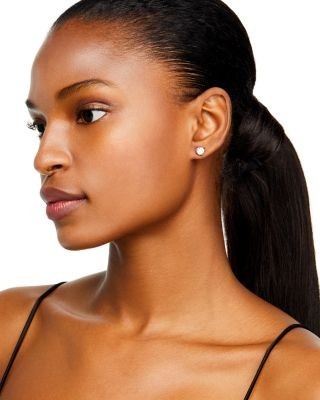 Certified Diamond Round Stud Earrings in 14K White Gold, 1.50 tcw