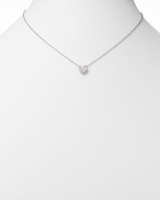 Diamond Heart Pendant Necklace in 14K White Gold, 0.50 tcw - Exclusive