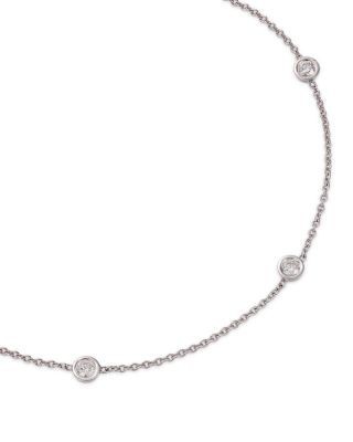 Diamond Station Bracelet in 14K White Gold, .25 tcw