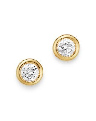 Bloomingdale's Fine Collection Diamond Bezel Set Stud Earrings in 14K Yellow Gold, 0.20 tcw