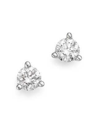 Bloomingdale's Fine Collection Diamond Stud Earrings in 14K White Gold 3-Prong Martini Setting, 0.20 tcw