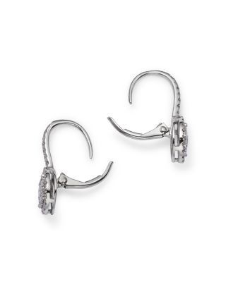 Bloomingdale's Fine Collection Diamond Double Halo Earrings in 14K White Gold, 0.75 tcw