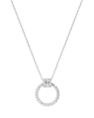 Bloomingdale's Fine Collection Diamond Circle Pendant Necklace in 14K White Gold, 0.50 tcw