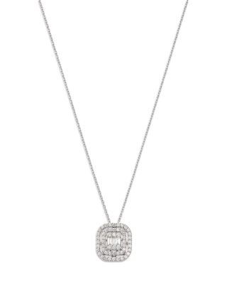 Bloomingdale's Fine Collection Diamond Geometric Pendant Necklace in 14K White Gold, 0.50 tcw