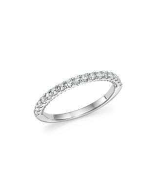 Bloomingdale's Fine Collection Diamond Band with Beaded Accent in 14K White Gold, 0.35 tcw