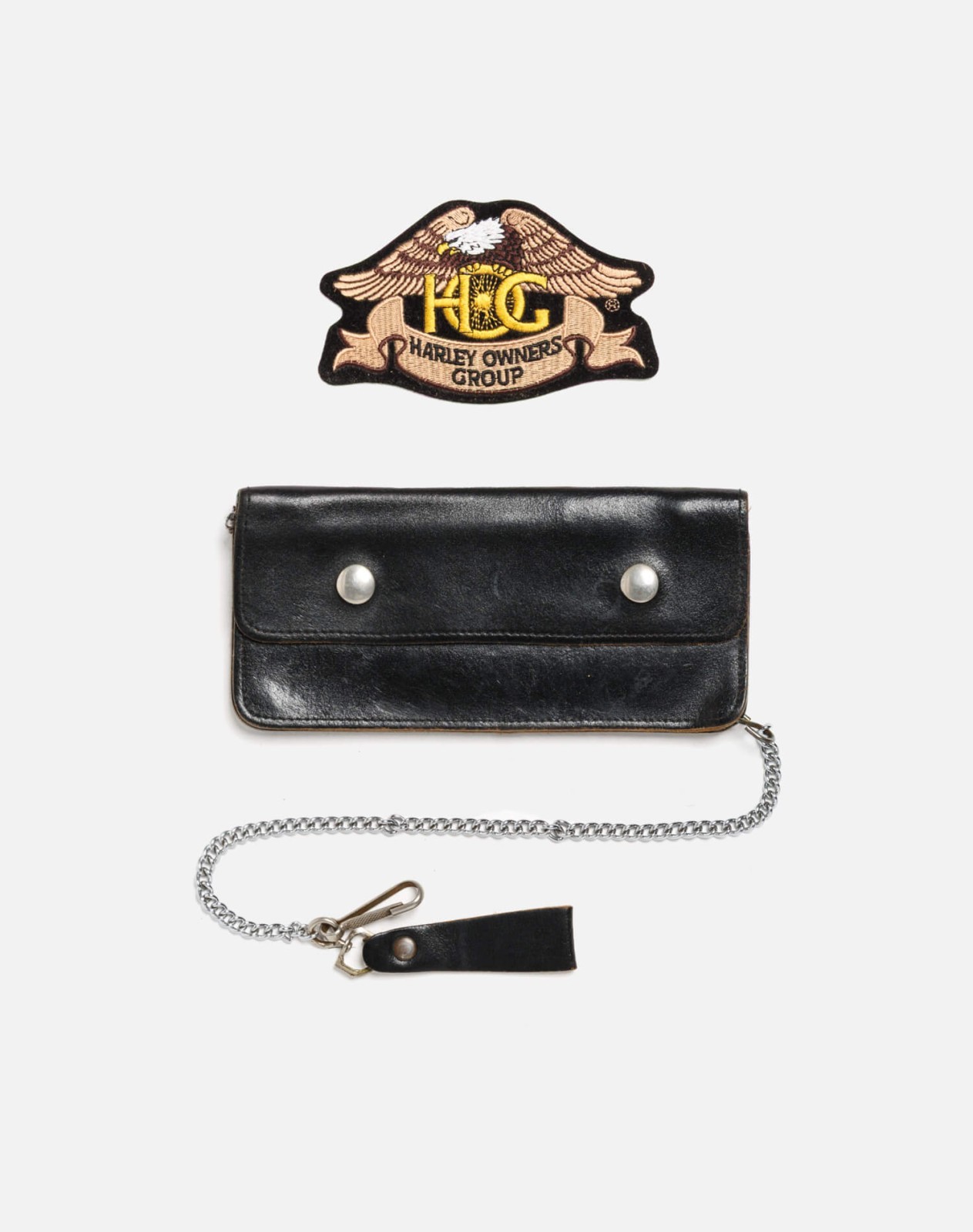 70s Leather Trucker Chain Wallet - #3